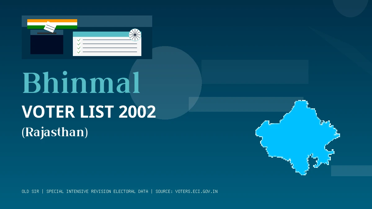 Bhinmal Voter List 2002 PDF Download Rajasthan