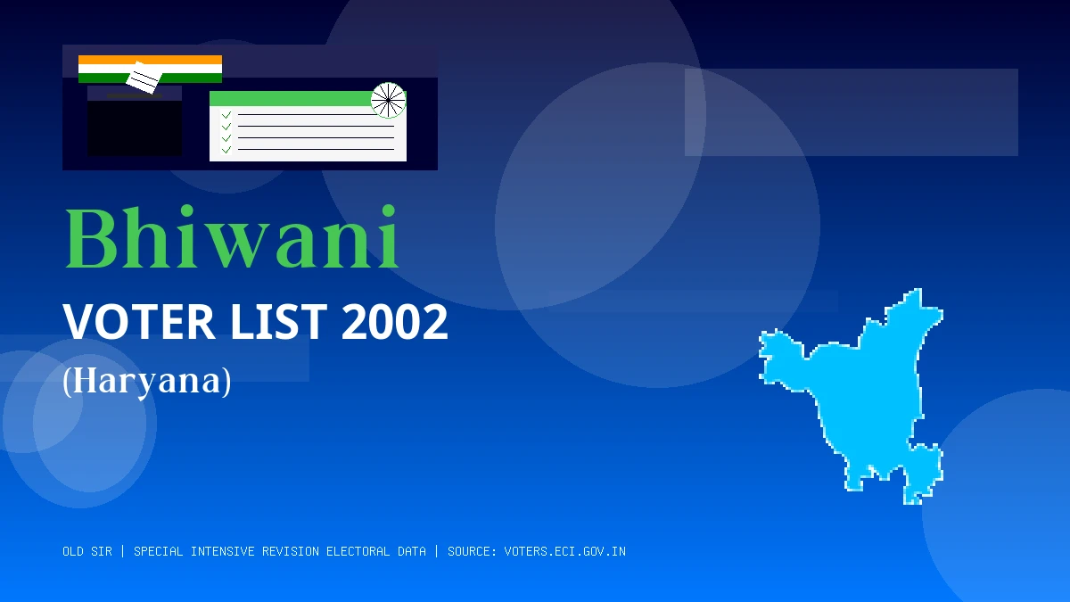 Bhiwani Voter List 2002 PDF Download Haryana