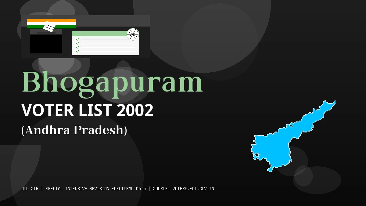 Bhogapuram Voter List 2002 PDF Download Andhra Pradesh