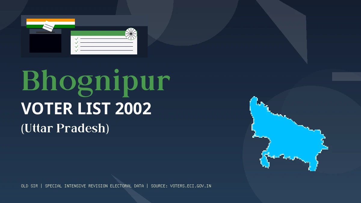 Bhognipur Voter List 2002 PDF Download Uttar Pradesh
