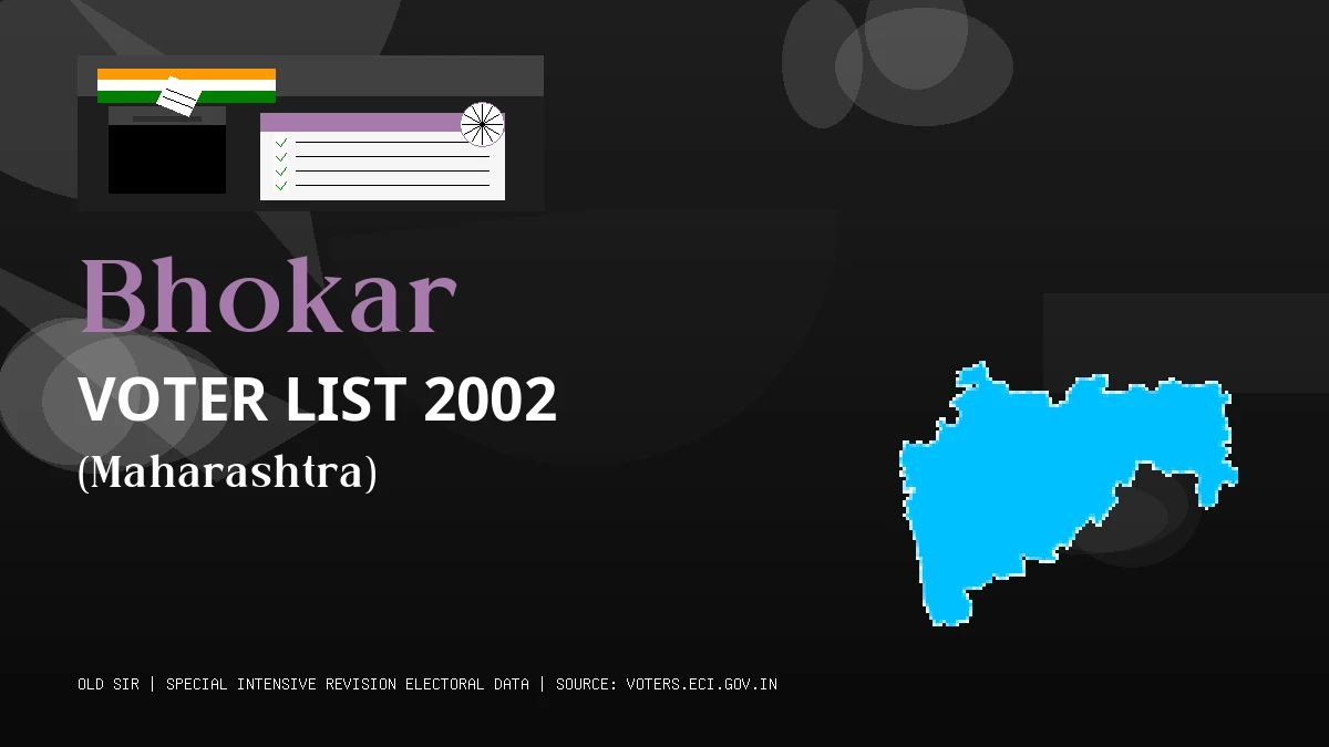 Bhokar Voter List 2002 PDF Download Maharashtra