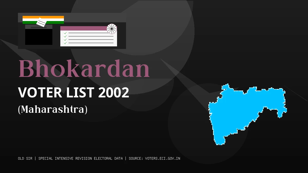 Bhokardan Voter List 2002 PDF Download Maharashtra