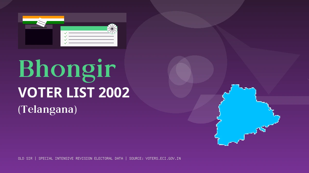 Bhongir Voter List 2002 PDF Download Telangana