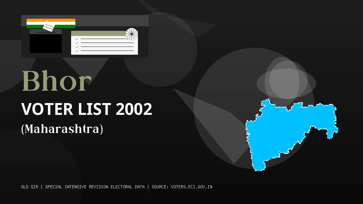 Bhor Voter List 2002 PDF Download Maharashtra