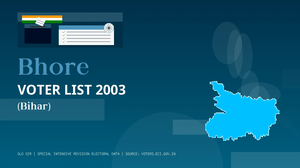 Bhore Voter List 2003 PDF Download Bihar