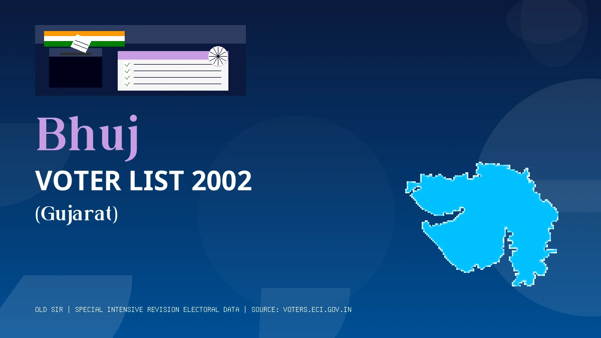 Bhuj Voter List 2002 PDF Download Gujarat