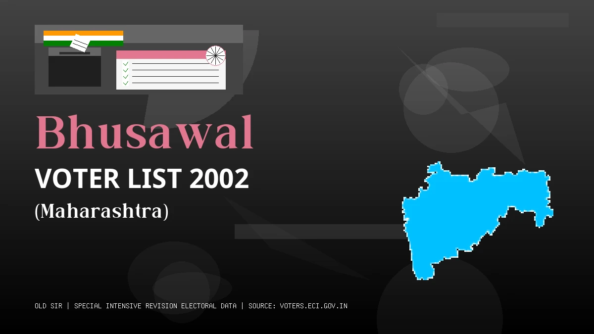 Bhusawal Voter List 2002 PDF Download Maharashtra