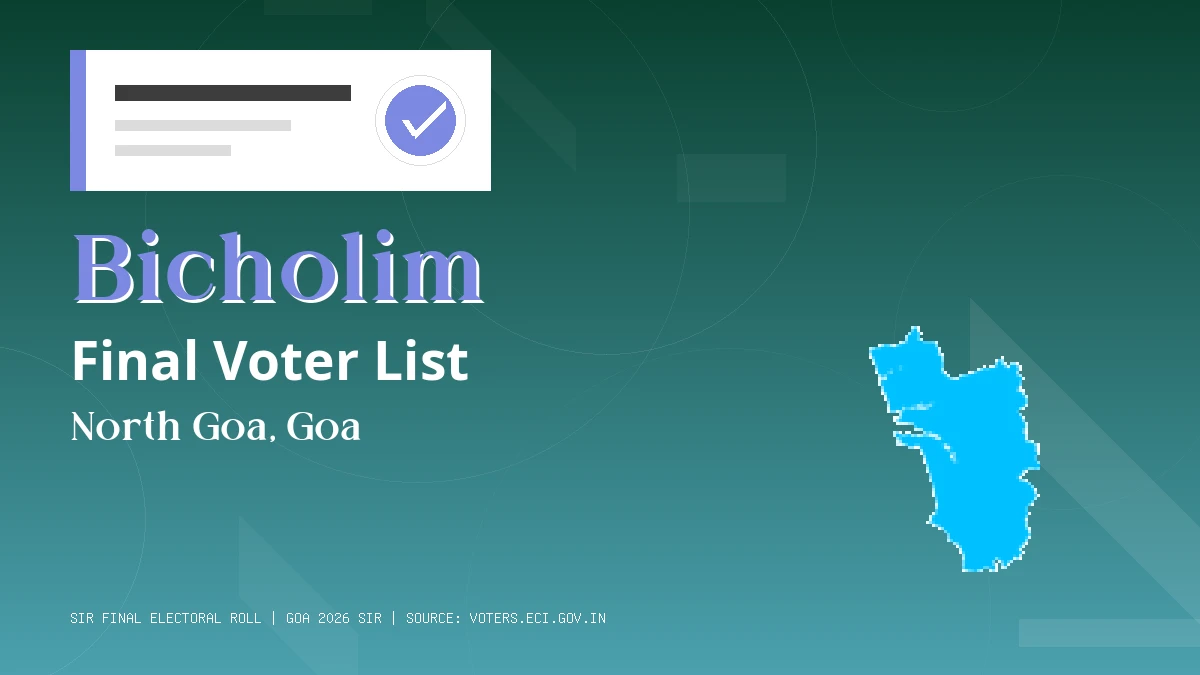 Bicholim Final Voter List Goa