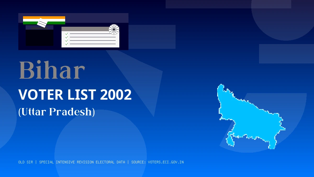 Bihar Voter List 2002 PDF Download Uttar Pradesh