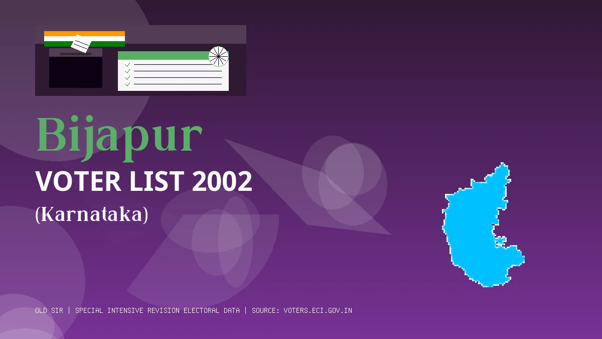 Bijapur Voter List 2002 PDF Download Karnataka