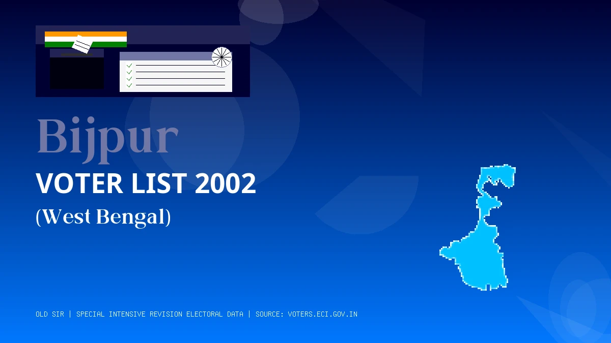Bijpur Voter List 2002 PDF Download West Bengal