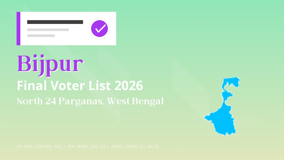 Bijpur Final Voter List 2026 West Bengal