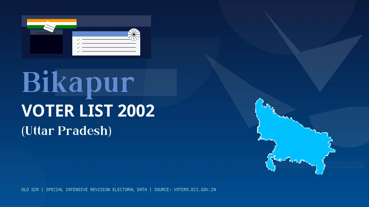 Bikapur Voter List 2002 PDF Download Uttar Pradesh