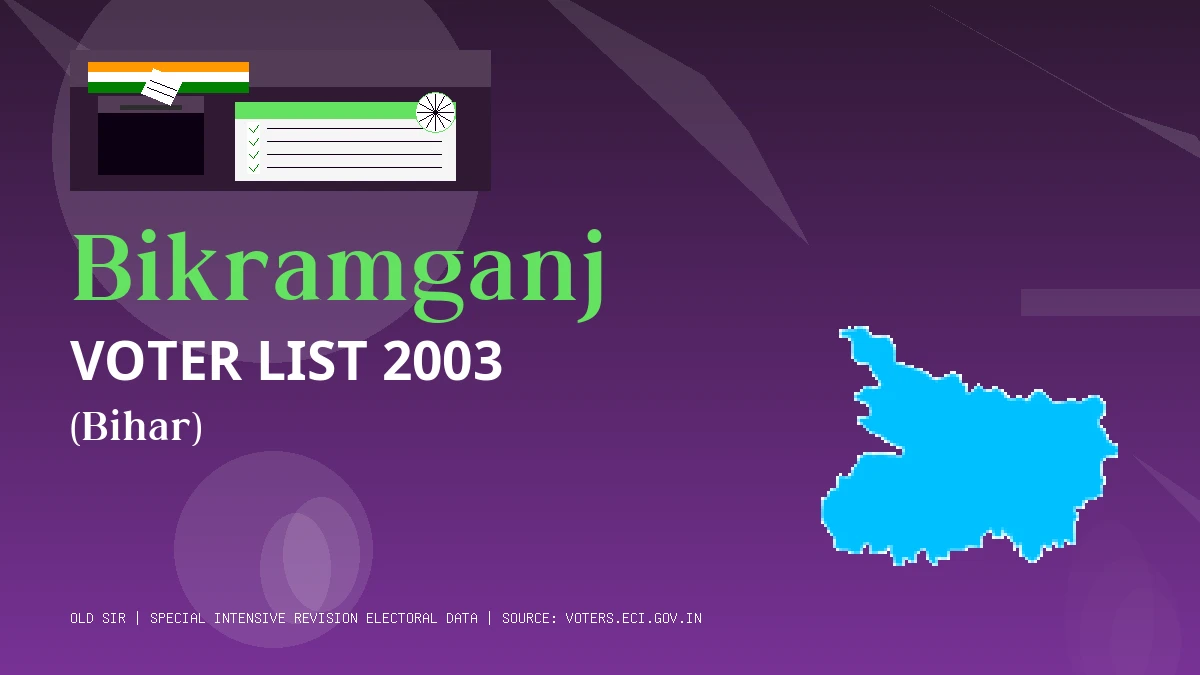 Bikramganj Voter List 2003 PDF Download Bihar