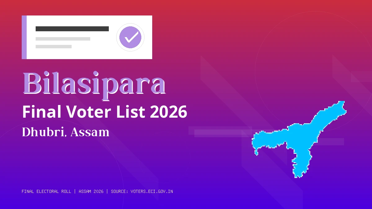 Bilasipara Final Voter List 2026 Assam