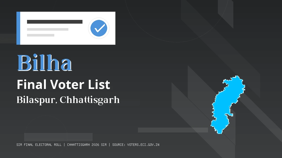 Bilha Final Voter List Chhattisgarh