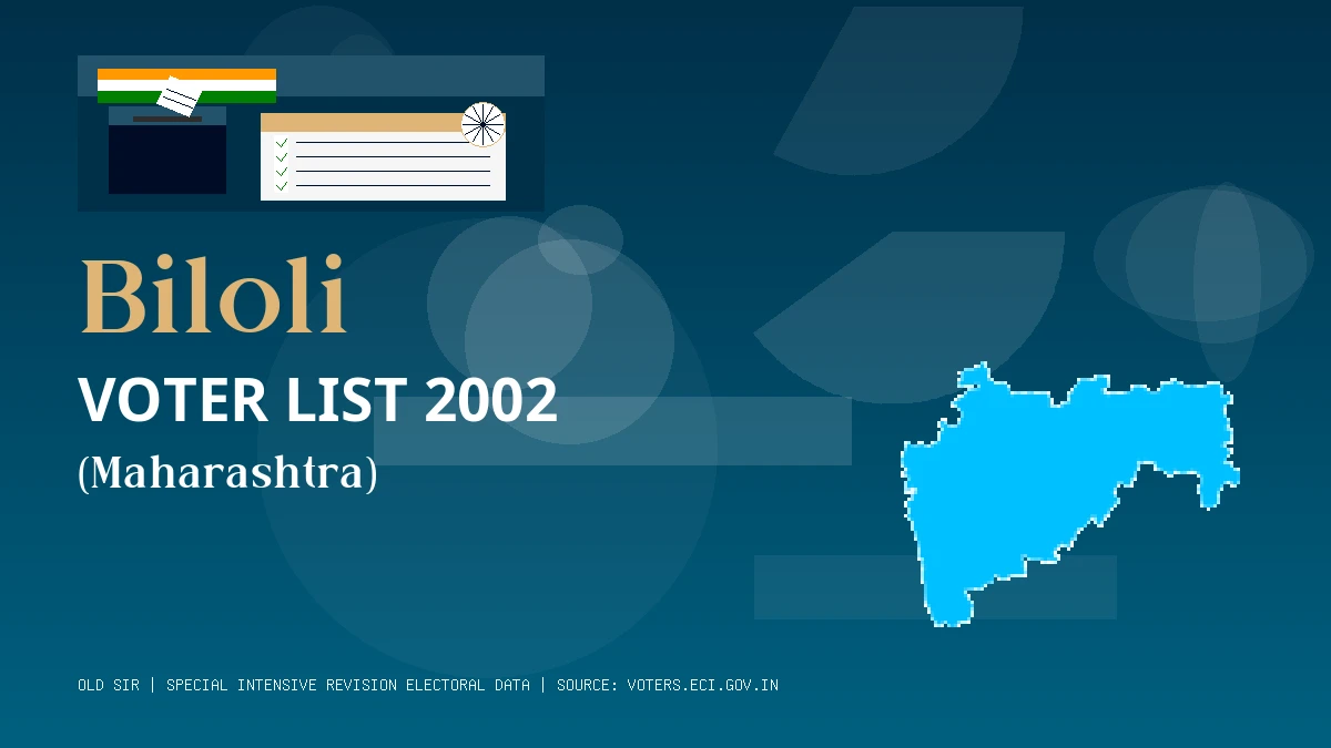 Biloli Voter List 2002 PDF Download Maharashtra