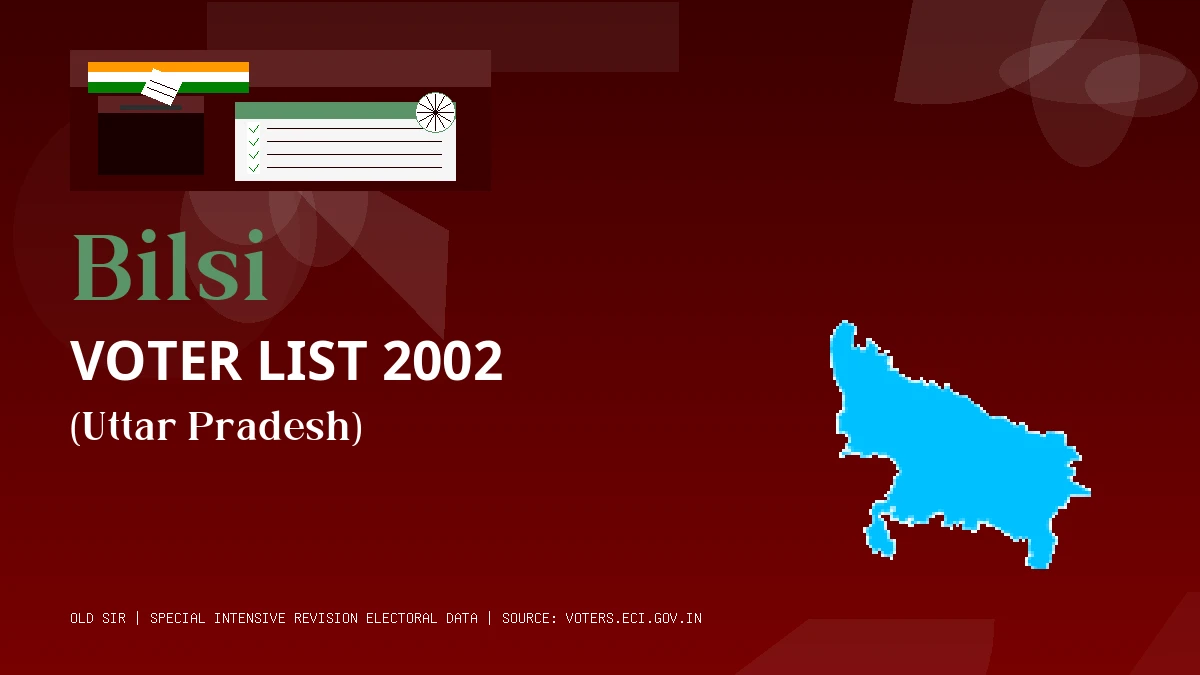 Bilsi Voter List 2002 PDF Download Uttar Pradesh