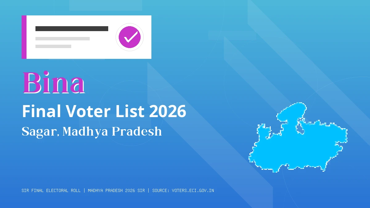 Bina Final Voter List 2026 Madhya Pradesh