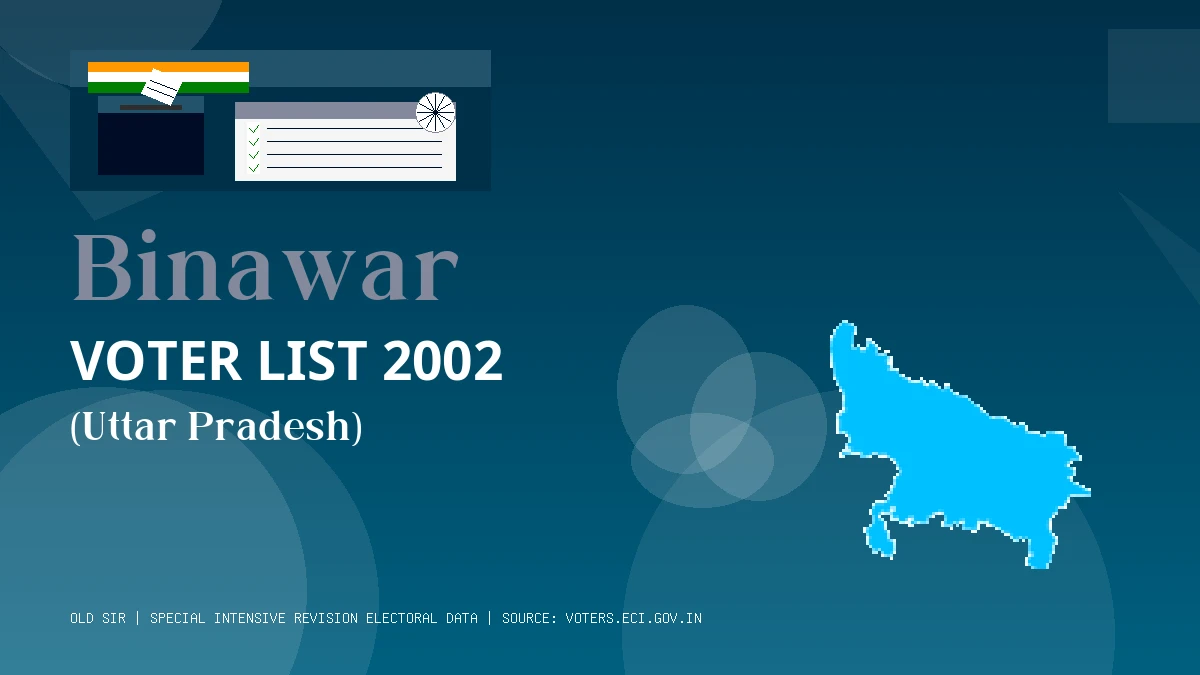 Binawar Voter List 2002 PDF Download Uttar Pradesh