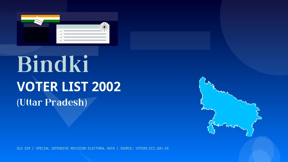 Bindki Voter List 2002 PDF Download Uttar Pradesh