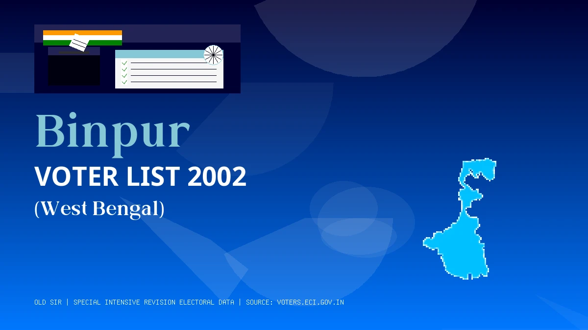 Binpur Voter List 2002 PDF Download West Bengal