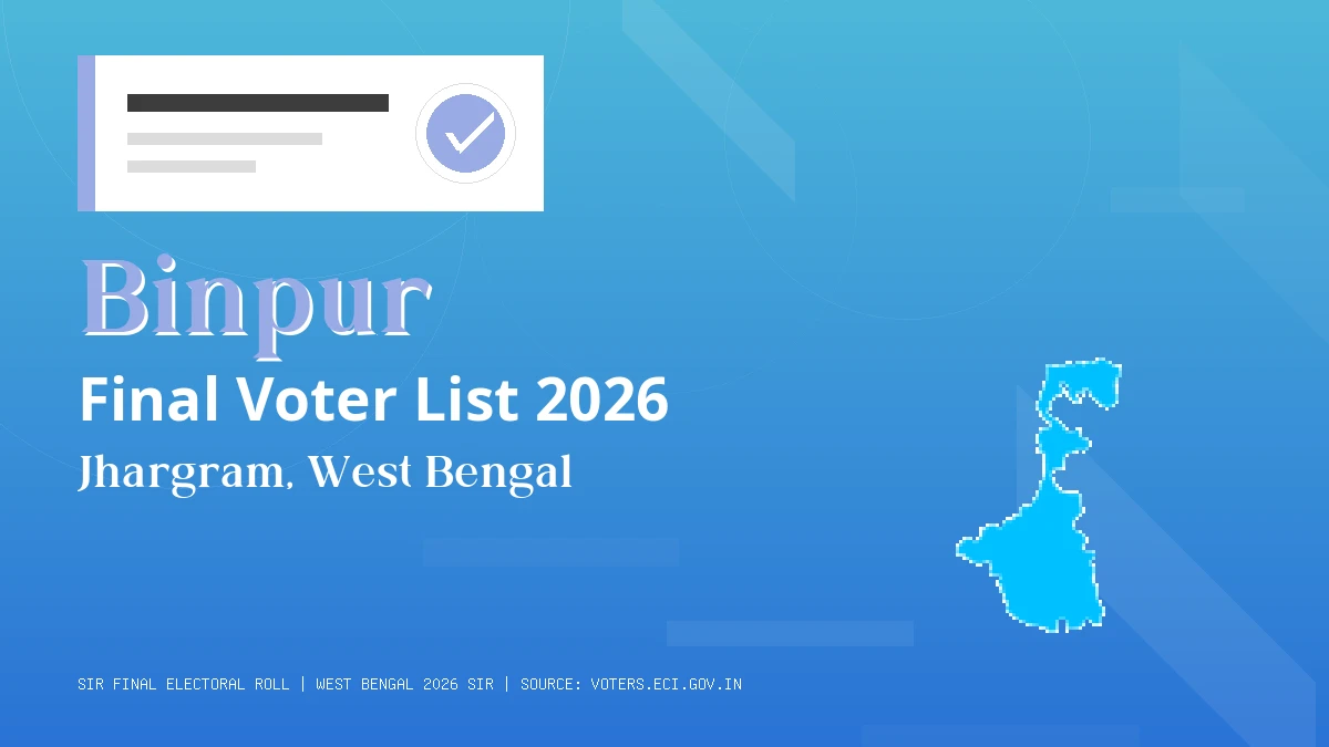 Binpur Final Voter List 2026 West Bengal