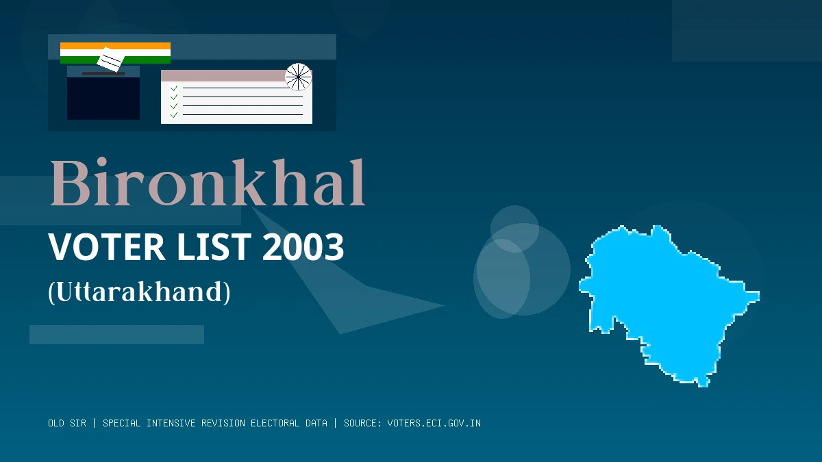 Bironkhal Voter List 2003 PDF Download Uttarakhand