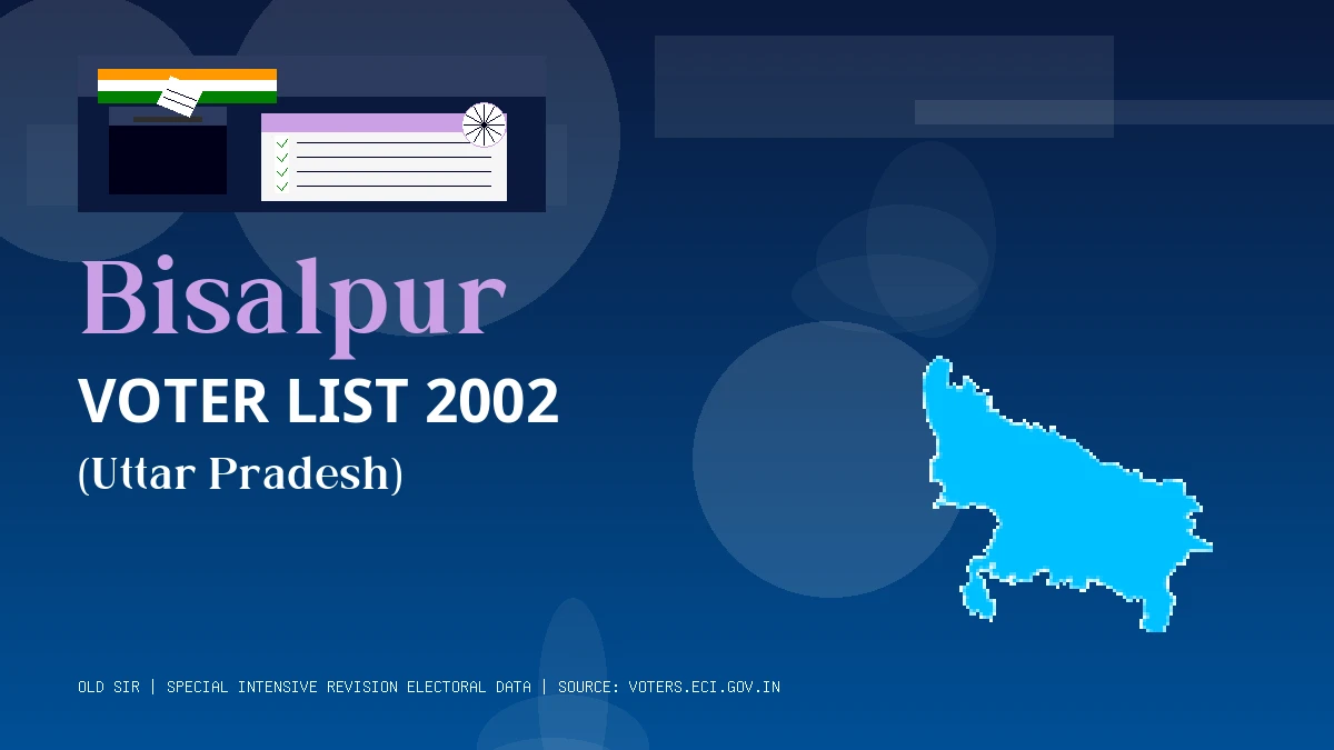 Bisalpur Voter List 2002 PDF Download Uttar Pradesh