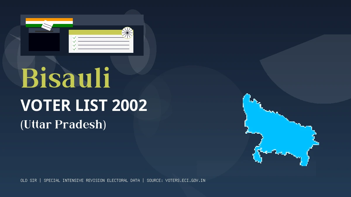 Bisauli Voter List 2002 PDF Download Uttar Pradesh