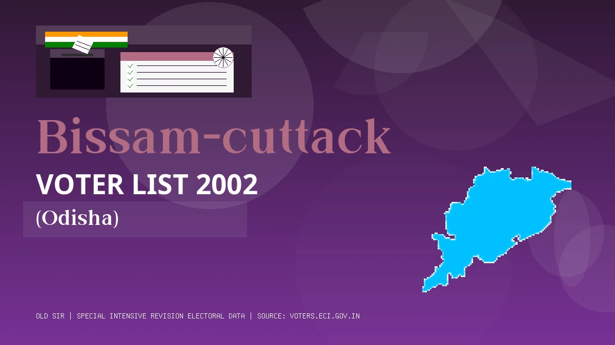Bissam-cuttack Voter List 2002 PDF Download Odisha