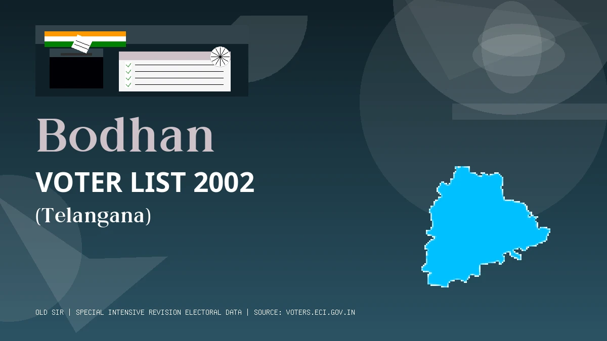 Bodhan Voter List 2002 PDF Download Telangana