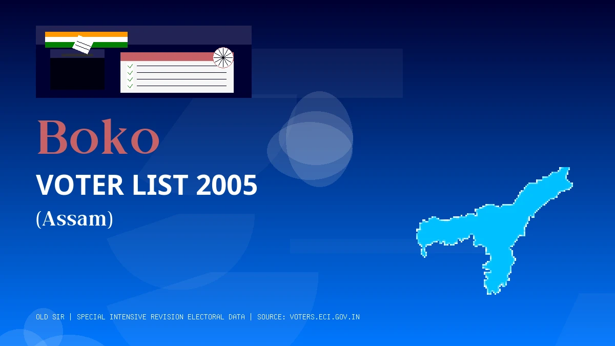 Boko Voter List 2005 PDF Download Assam