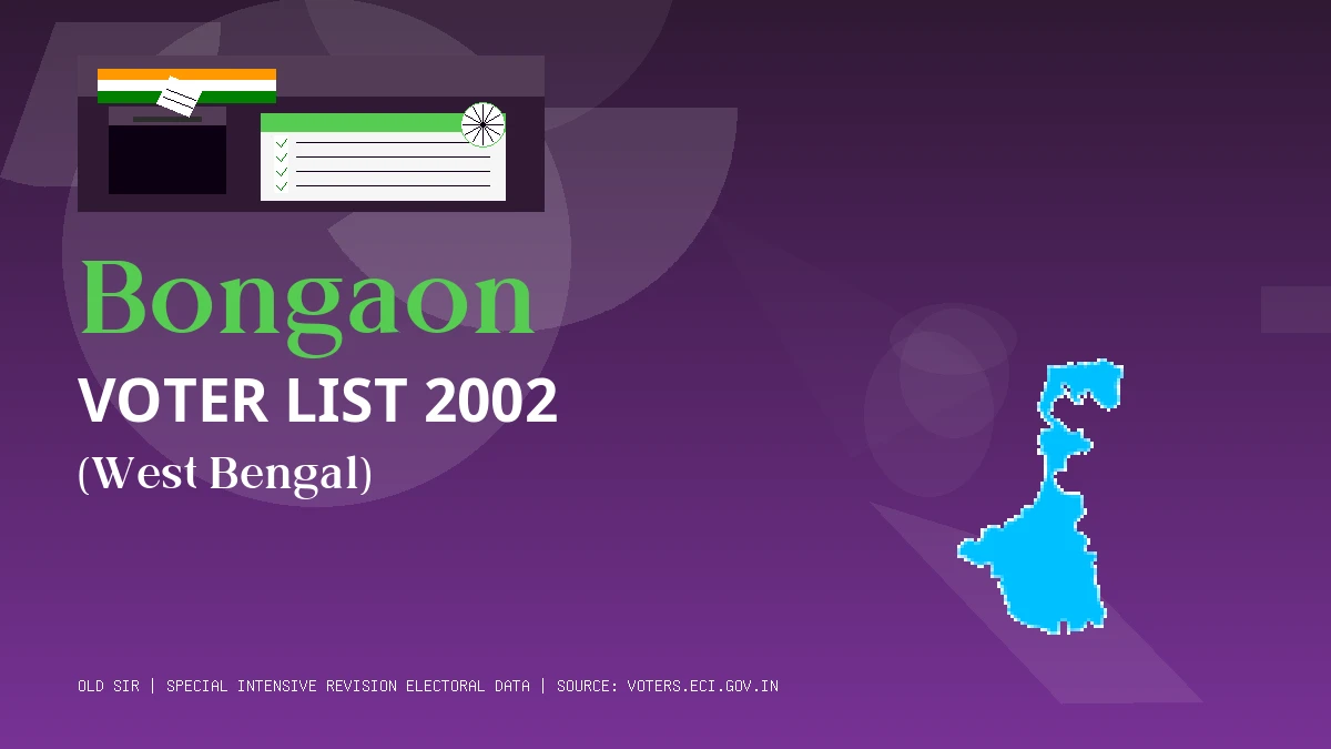 Bongaon Voter List 2002 PDF Download West Bengal
