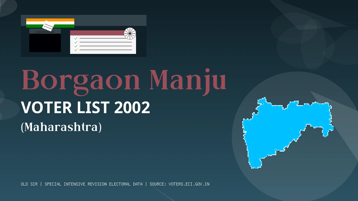 Borgaon Manju Voter List 2002 PDF Download Maharashtra