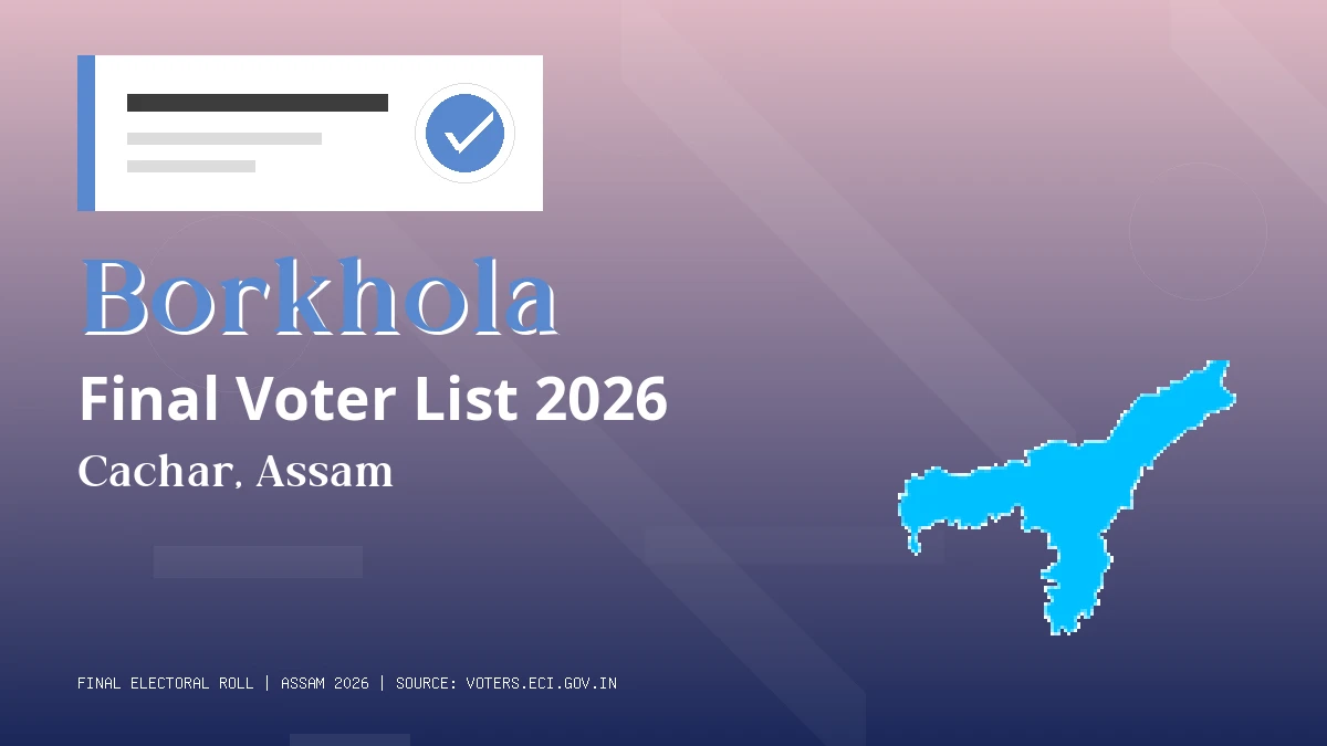 Borkhola Final Voter List 2026 Assam