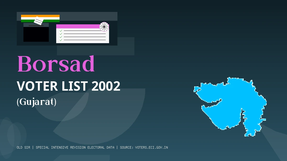 Borsad Voter List 2002 PDF Download Gujarat