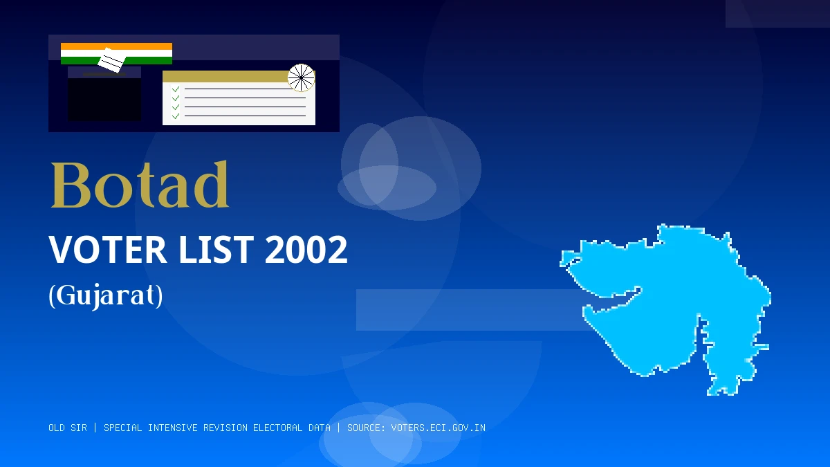 Botad Voter List 2002 PDF Download Gujarat