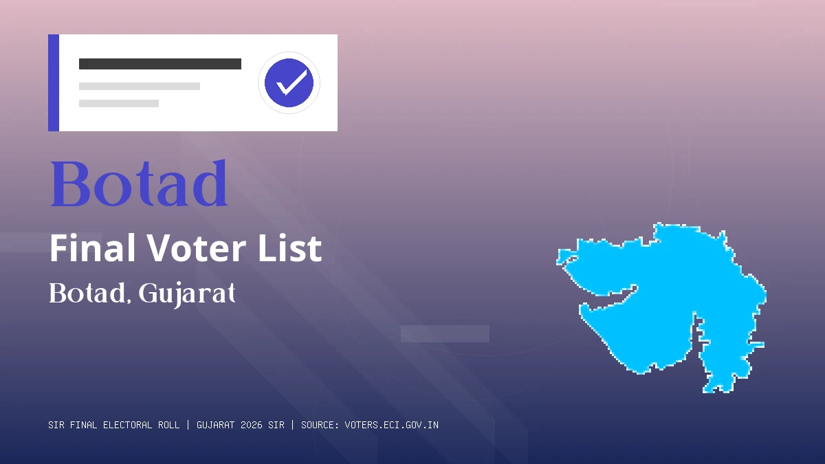 Botad Final Voter List Gujarat