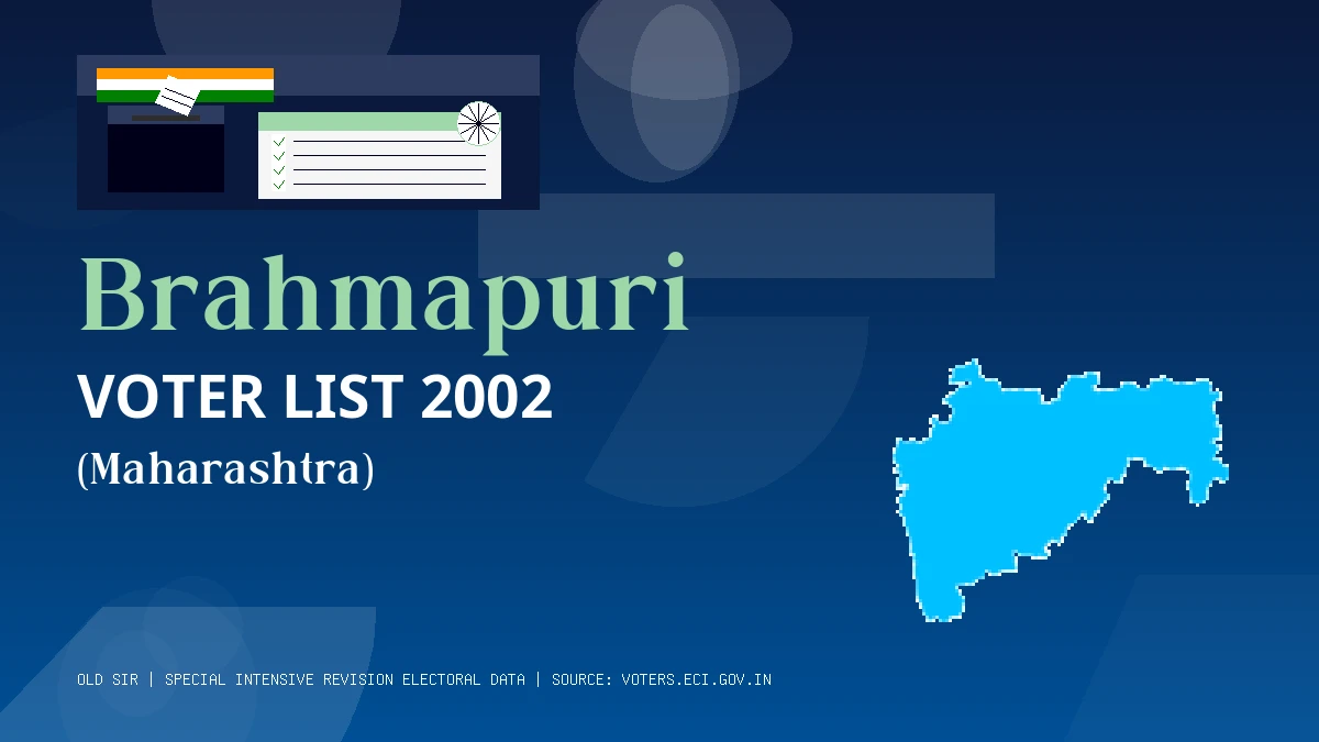 Brahmapuri Voter List 2002 PDF Download Maharashtra