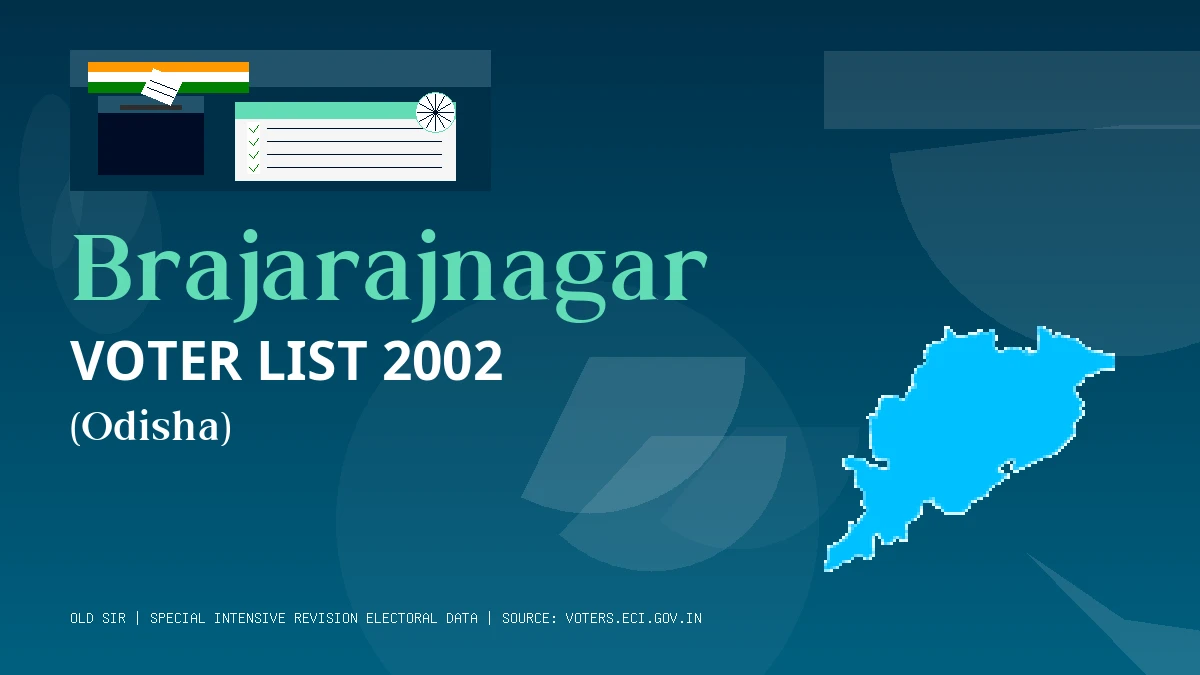 Brajarajnagar Voter List 2002 PDF Download Odisha
