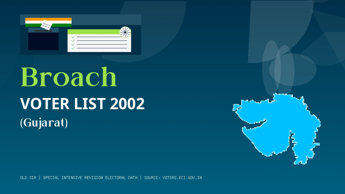 Broach Voter List 2002 PDF Download Gujarat