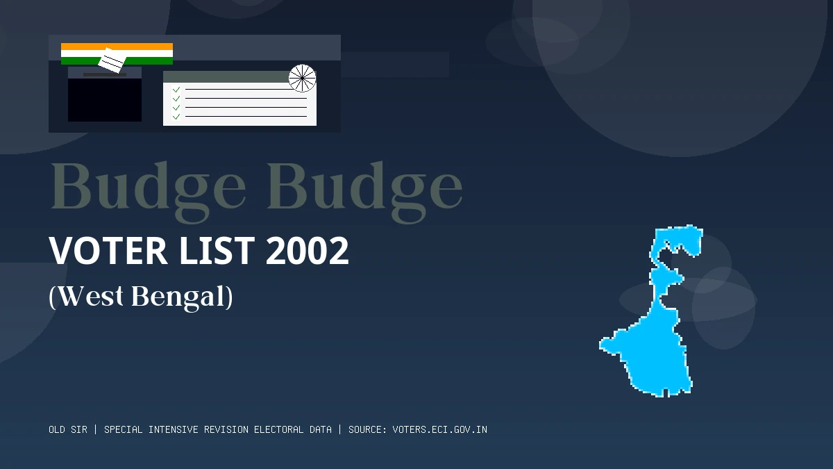 Budge Budge Voter List 2002 PDF Download West Bengal