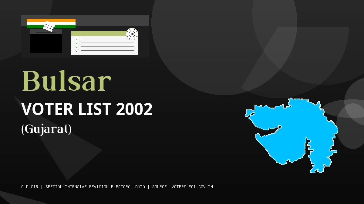 Bulsar Voter List 2002 PDF Download Gujarat