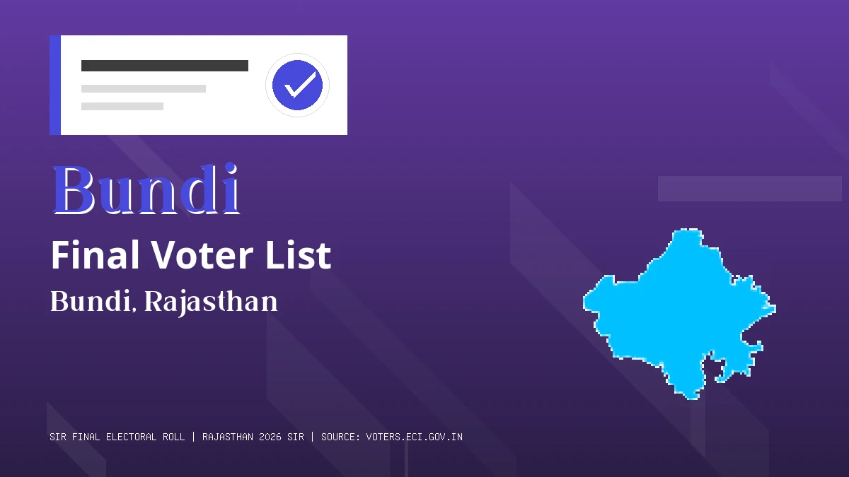 Bundi Final Voter List Rajasthan