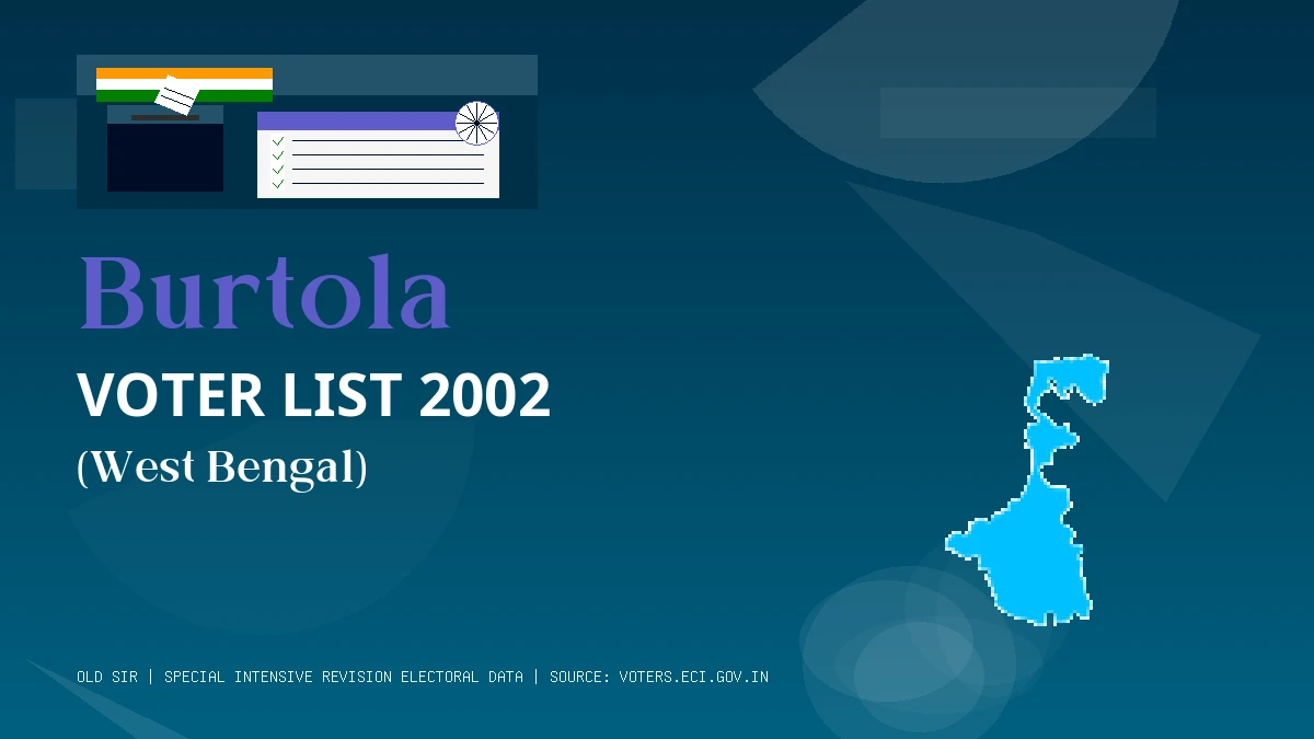 Burtola Voter List 2002 PDF Download West Bengal