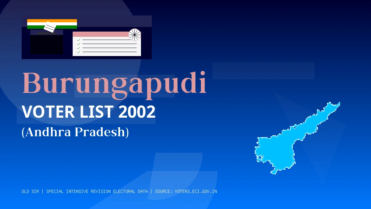 Burungapudi Voter List 2002 PDF Download Andhra Pradesh