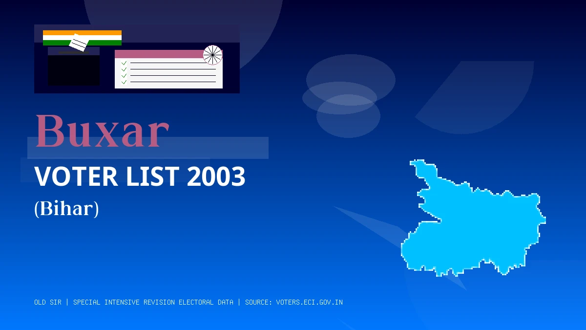 Buxar Voter List 2003 PDF Download Bihar