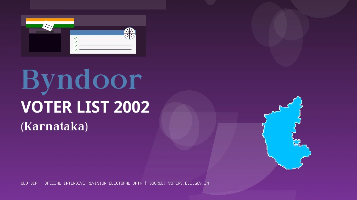 Byndoor Voter List 2002 PDF Download Karnataka
