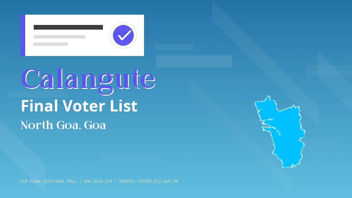 Calangute Final Voter List Goa